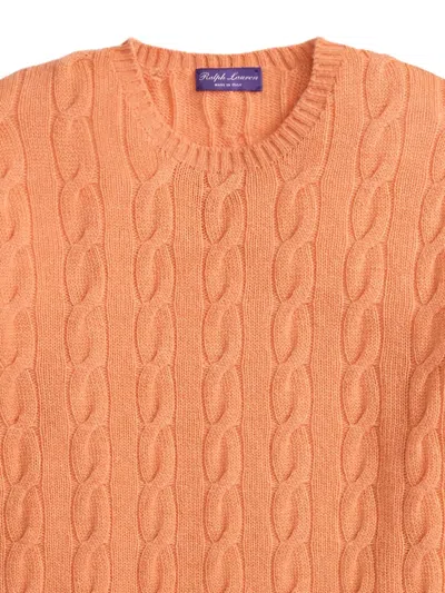 Ralph Lauren Cable-knit Long-sleeve Sweater In Pink