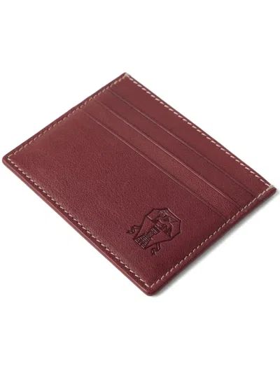 Brunello Cucinelli Debossed-logo Cardholder In Brown