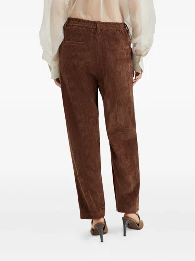 Brunello Cucinelli Corduroy Straight-leg Trousers In Brown