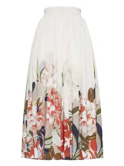 Adam Lippes Lovisa Cotton Skirt In White