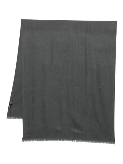 Tom Ford Fringed Scarf In Black