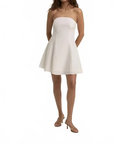 Favorite Daughter The Favorite Mini Linen Dress In Bright White In White
