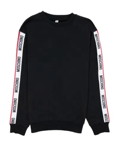 Moschino Printed Logo Sweater In Black