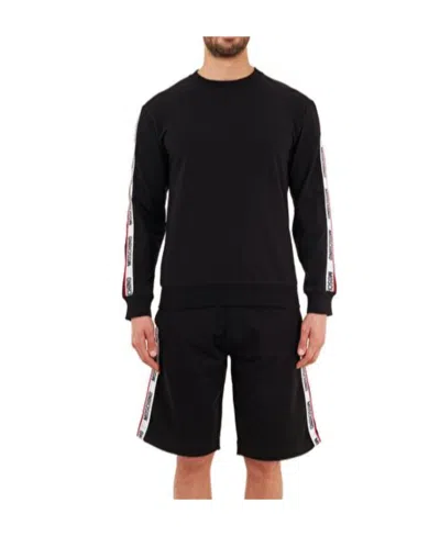Moschino Printed Logo Sweater In Black