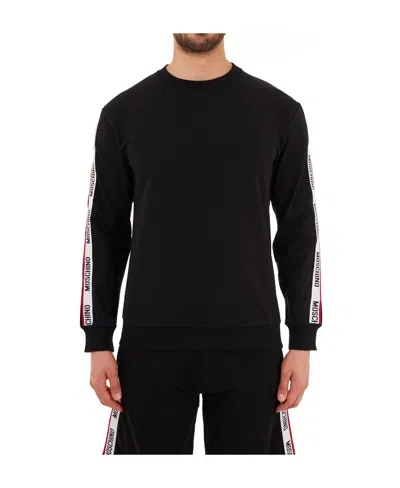 Moschino Printed Logo Sweater In Black
