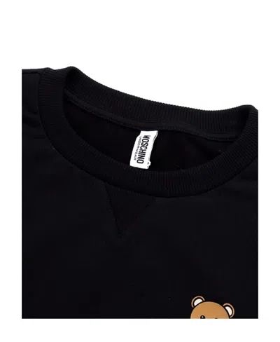 Moschino Teddy Bear-logo Jersey Sweatshirt In Black