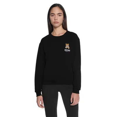 Moschino Teddy Bear-logo Jersey Sweatshirt In Black
