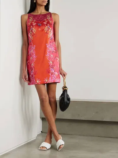 Saloni Alba-b Dress In Piazza In Orange