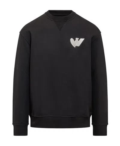 Emporio Armani Long-sleeved Sports Sweater In Black