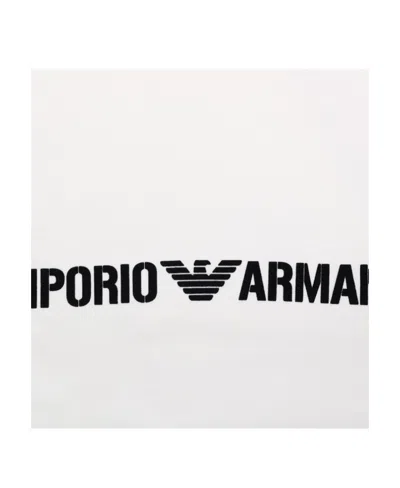 Emporio Armani Hooded Design Sweater In White