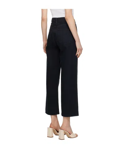 Agolde Ren Jean High-rise Cropped Jeans In Black
