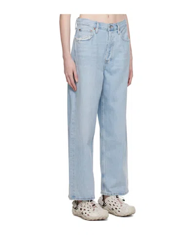 Agolde Denim Trousers With Belt Loops