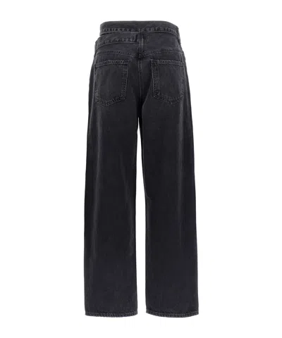 Agolde Echo Taper Jean In Zephyr In Black