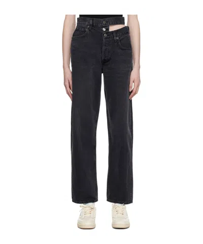 Agolde Echo Taper Jean In Zephyr In Black