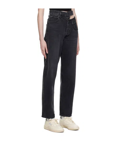 Agolde Echo Taper Jean In Zephyr In Black