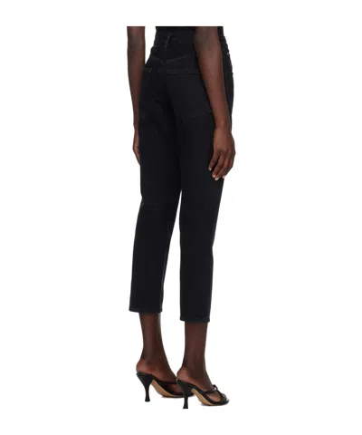 Agolde Black Riley Jeans In Black