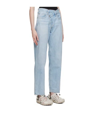 Agolde Denim Trousers With Belt Loops