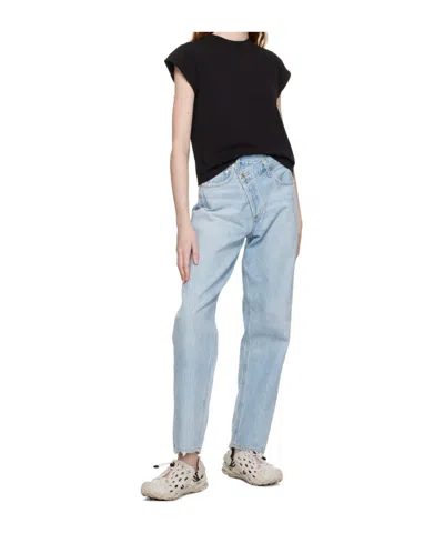 Agolde Denim Trousers With Belt Loops