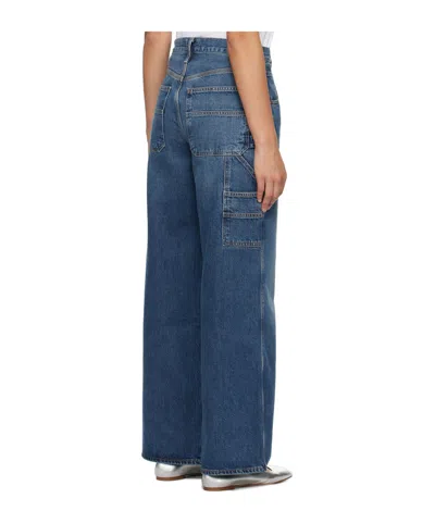 Agolde Five Pocket Denim Trousers In Blue