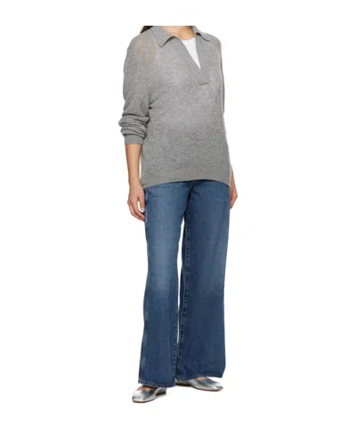 Agolde Five Pocket Denim Trousers In Blue