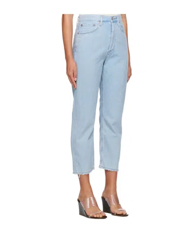 Agolde Denim Trousers With Belt Loops