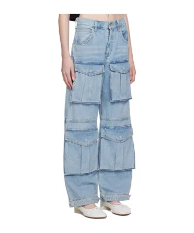Agolde Five Pocket Denim Trousers In Blue