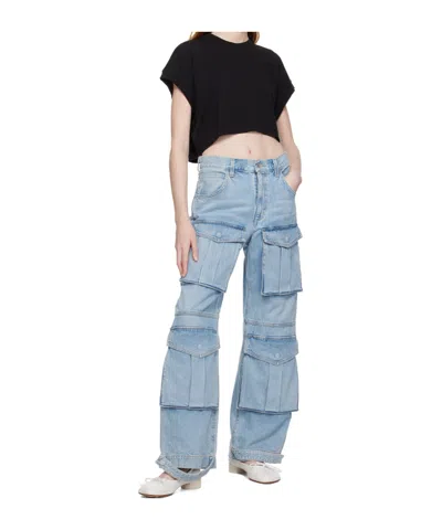 Agolde Five Pocket Denim Trousers In Blue