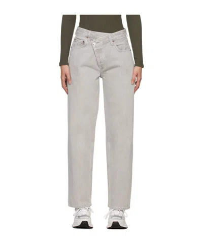 Agolde Denim Trousers With Belt Loops