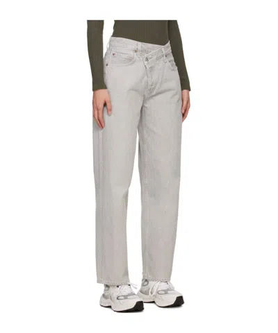Agolde Denim Trousers With Belt Loops