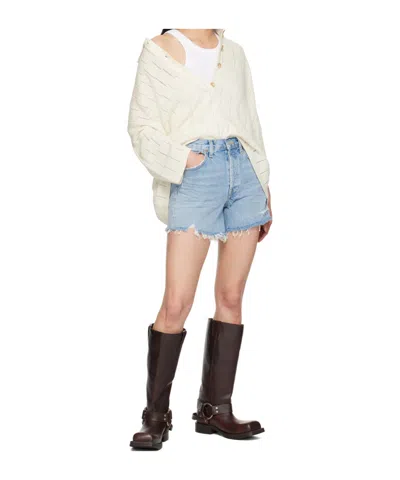 Agolde Parker High-waisted Denim Shorts