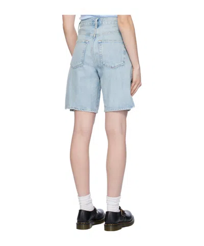 Agolde V-waist Short In Backbeat In Blue