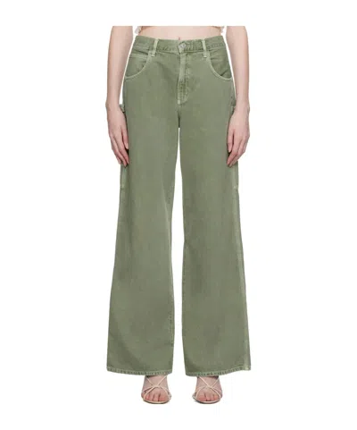 Agolde Denim Trousers With Belt Loops