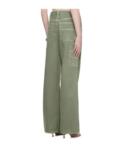 Agolde Denim Trousers With Belt Loops