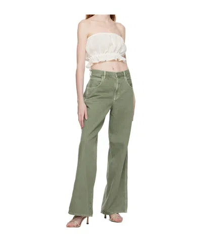 Agolde Denim Trousers With Belt Loops
