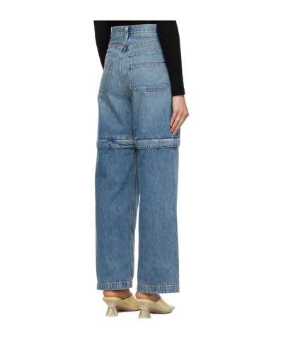 Agolde High Waist Denim Trousers In Blue
