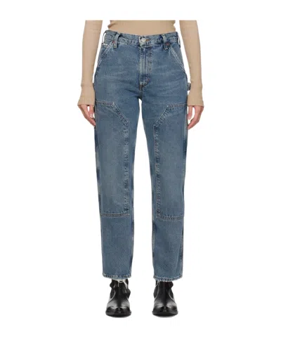 Agolde Rami High Rise Straight Carpenter Jeans In Repetition In Blue