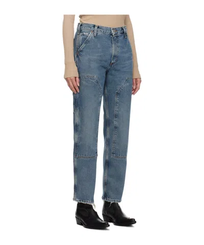 Agolde Rami High Rise Straight Carpenter Jeans In Repetition In Blue