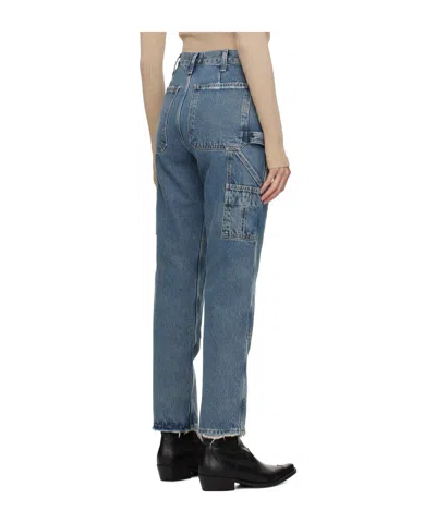 Agolde Rami High Rise Straight Carpenter Jeans In Repetition In Blue