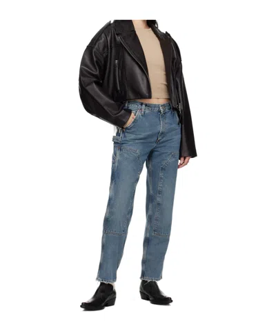 Agolde Rami High Rise Straight Carpenter Jeans In Repetition In Blue
