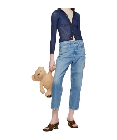 Agolde Denim Trousers With Belt Loops