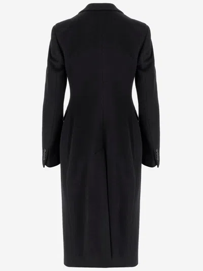 Tagliatore Double-breasted Cashmere Coat In Black