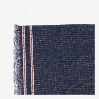 Faliero Sarti Cashmere And Silk Blend Denim Scarf In Blue