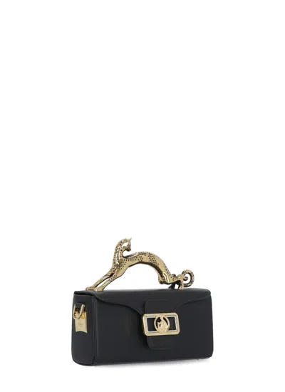 Lanvin Pencil Cat Nano Hand Bag In Black