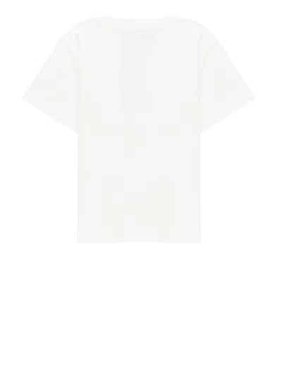 Moncler White T-shirt For Kids With Logo In White