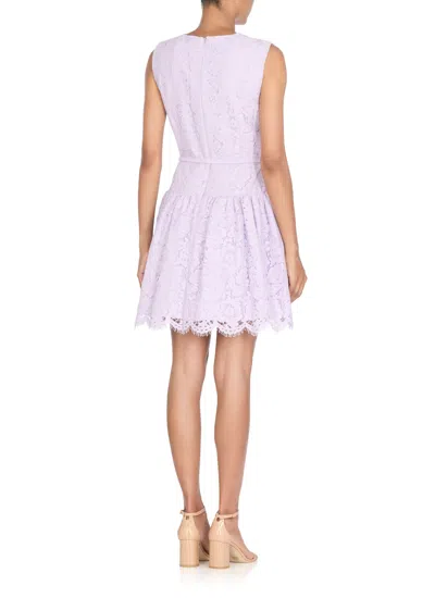 Self-portrait Sleeveless Lace Cotton Blend Mini Dress