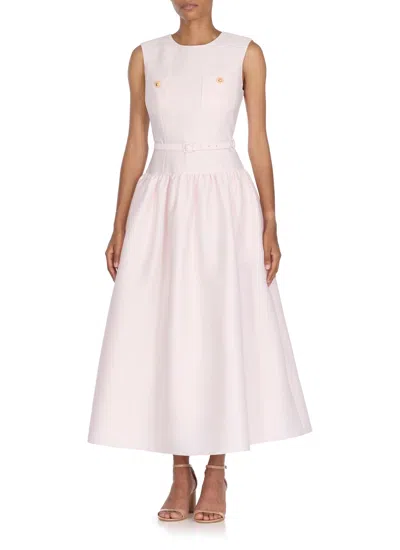 Self-portrait Taffeta Midi Dress In Pink