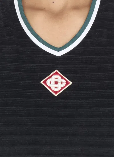 Casablanca Hippie Style Tennis Dress In Black