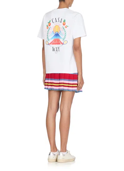 Casablanca Casa Way Mountain Black T Shirt In White