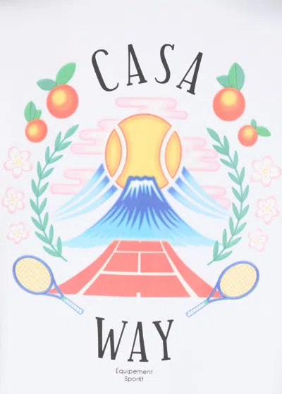 Casablanca Casa Way Mountain Black T Shirt In White
