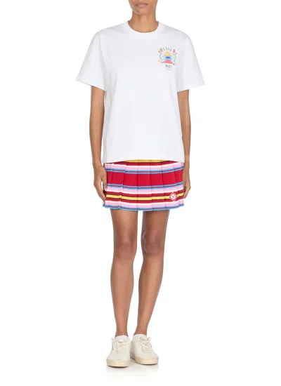 Casablanca Casa Way Mountain Black T Shirt In White